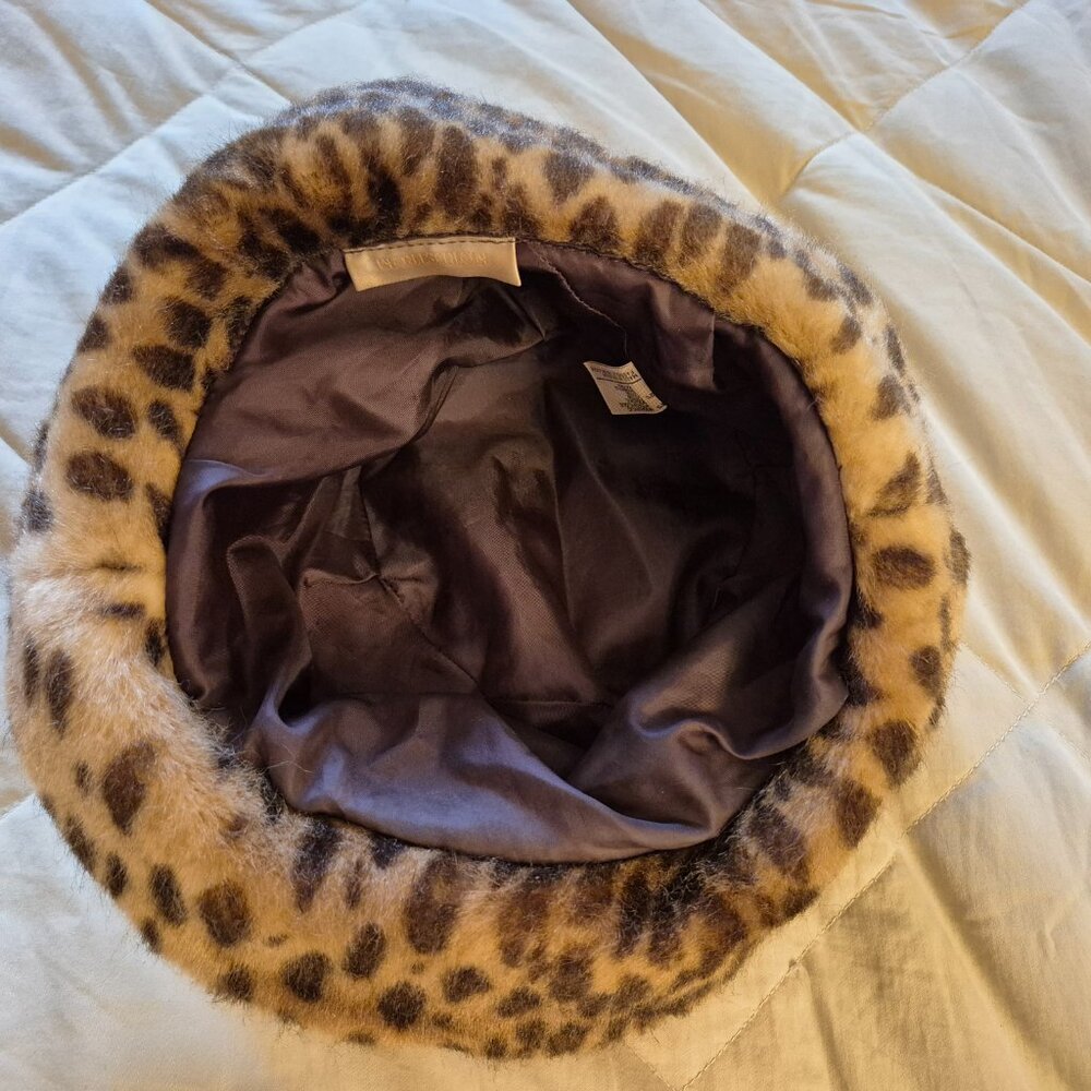 Vintage Leopard print Faux Fur Hat - Picture 4 of 9